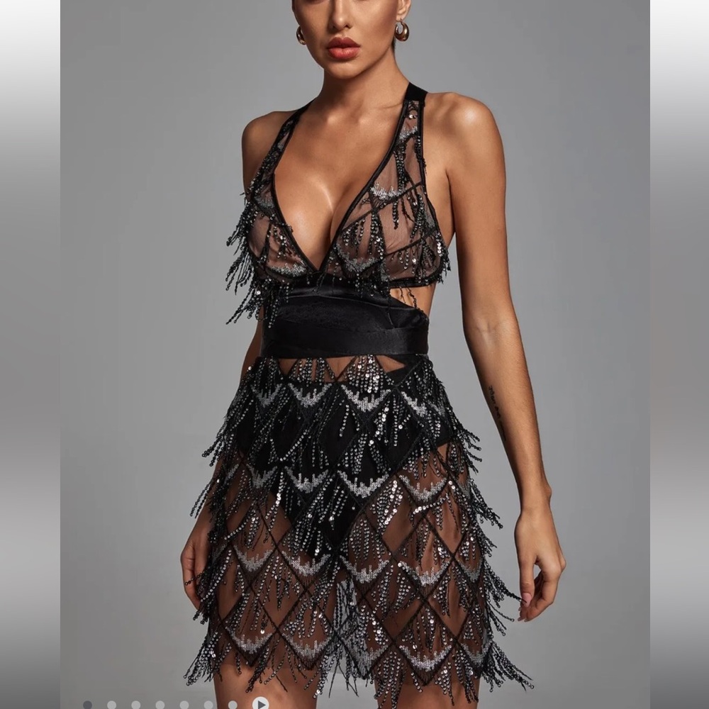 Bella Barnett Louisa Mini Dress - Black - Medium
